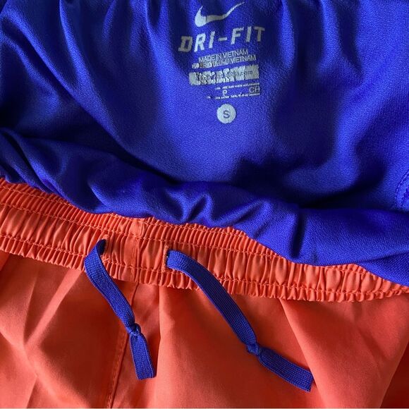 Nike Dri-Fit Tempo Womens Orange Running Shorts Athletic Liner Active Gym Size S - Picture 8 of 8